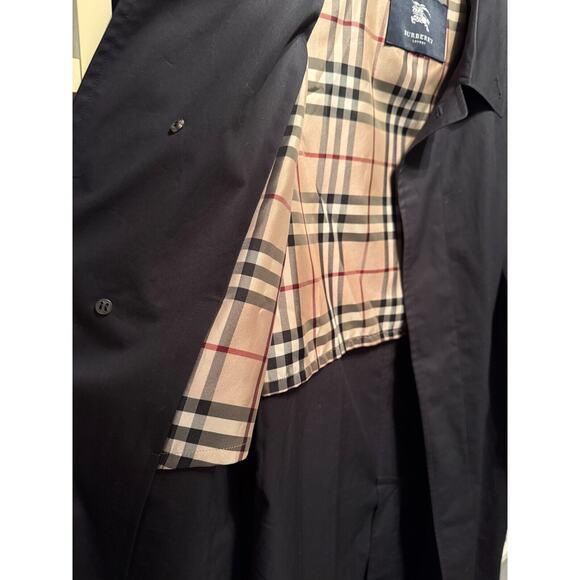 Burberry London Long Coat Size Mens XXL with Nova Check Interior Black Exterior - Picture 8 of 8